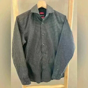 Kenneth Cole AWEARNESS non-iron slim fit shirt gray and black